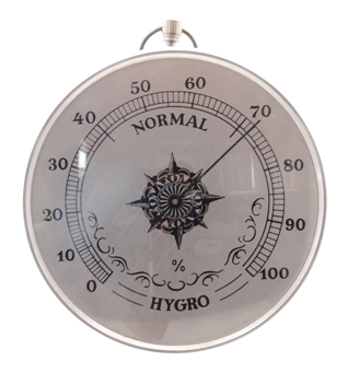 Vlkoměr bimetal 8,5cm kulatý stříbrný